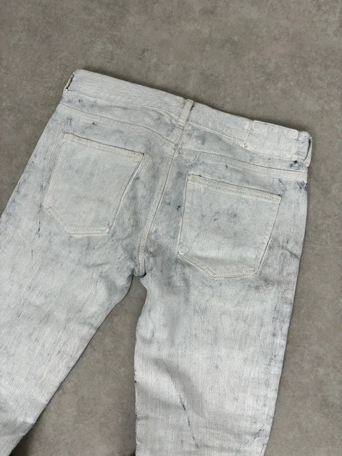 AW2012 Maison Margiela H&M White Painted Denim Jeans NiTkpIM 6
