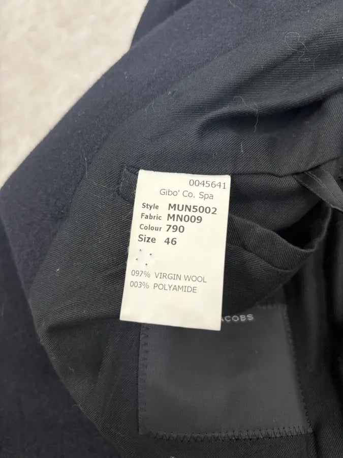 2010s Marc Jacobs Black Detachable Fur Wool Long Coat BDzfFMp 8