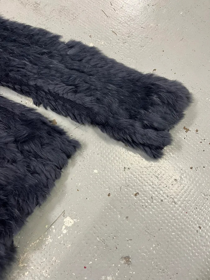 2010s Marc Jacobs Navy Rabbit Fur Officer Jacket rpygVyV 5