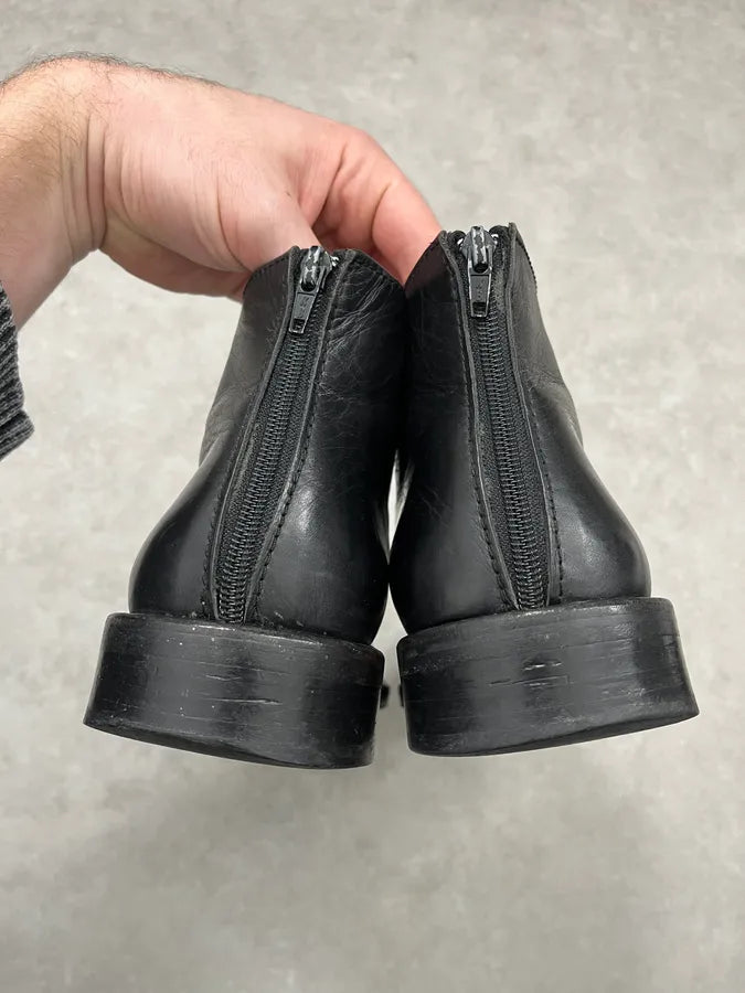2010s Marithé + François Girbaud Black Classy Leather Boots bEDxZST 5