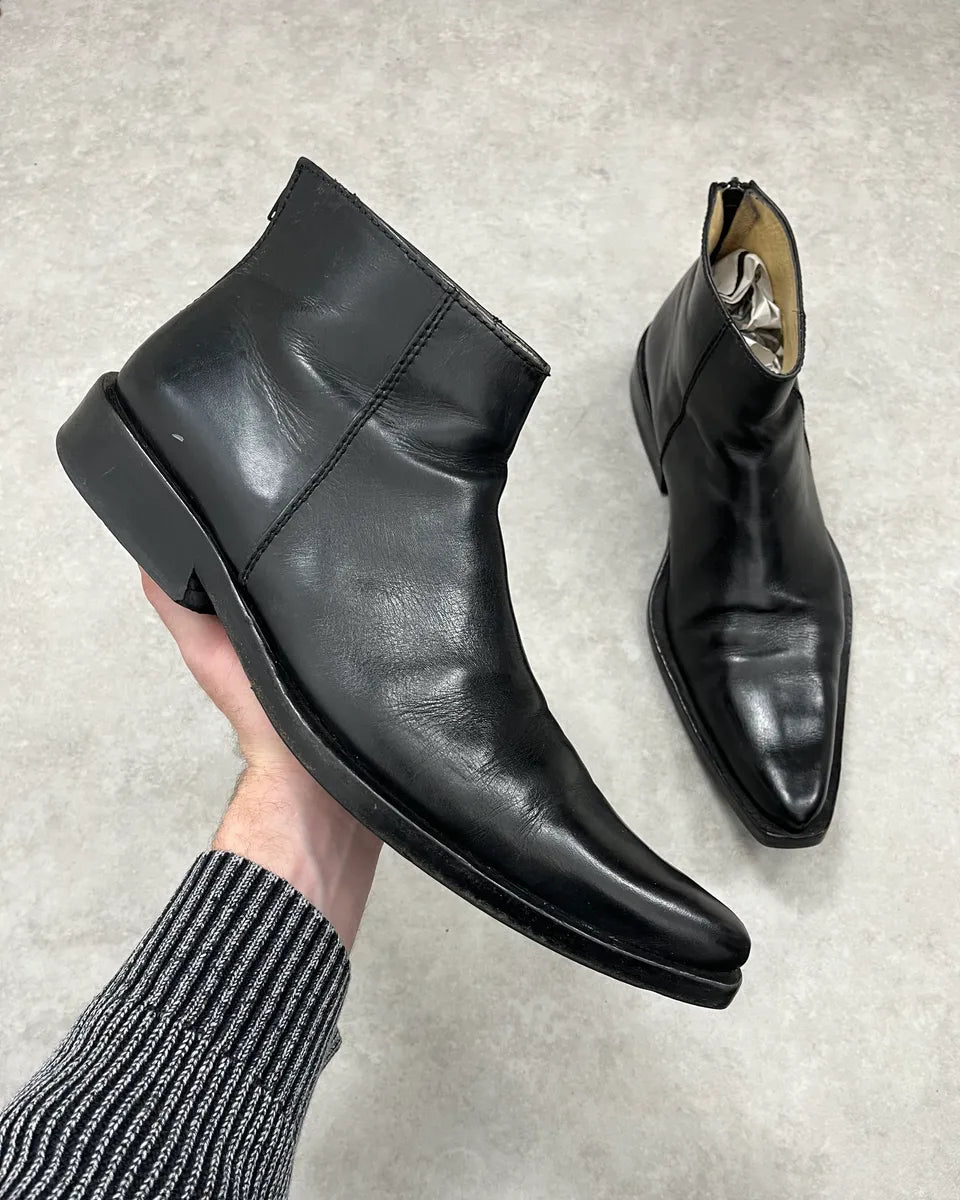 2010s Marithé + François Girbaud Black Classy Leather Boots bEDxZST 0