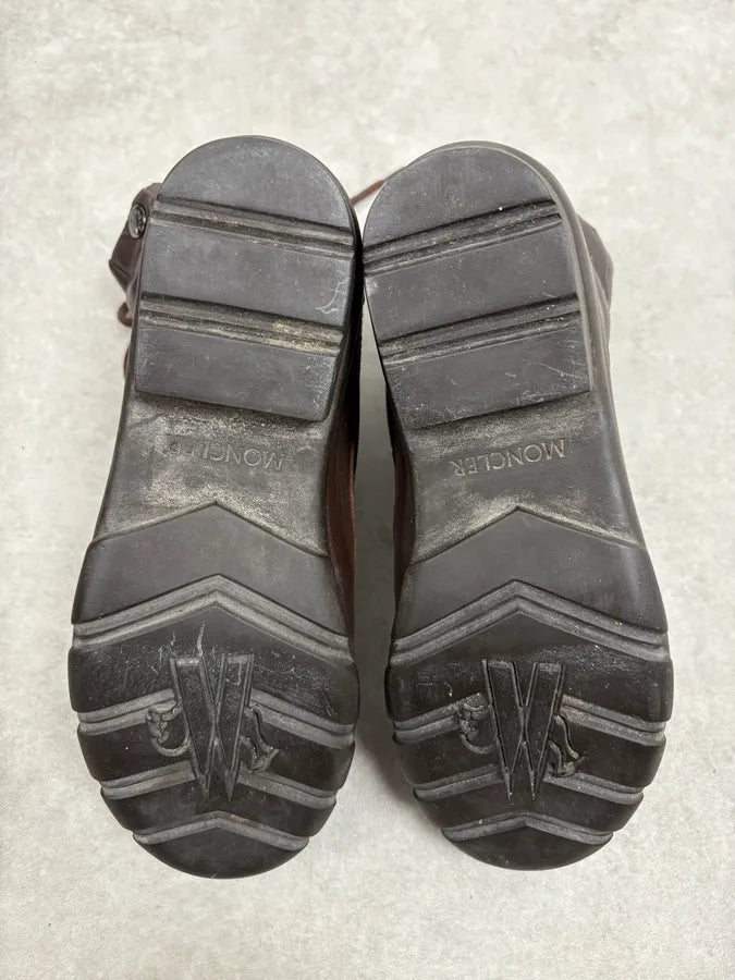 2010s Moncler Brown Puffer & Leather Boots IsLytht 5