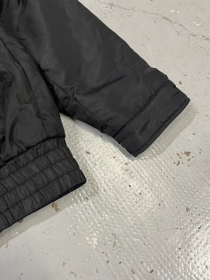2010s Moschino Black Nylon Ribbed Cuff Bomber Jacket TkUukZO 5
