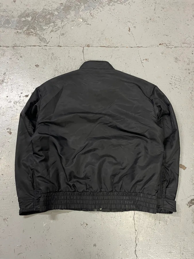 2010s Moschino Black Nylon Ribbed Cuff Bomber Jacket TkUukZO 6