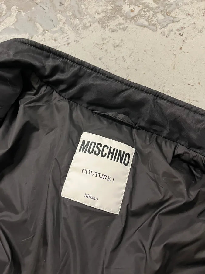 2010s Moschino Black Nylon Ribbed Cuff Bomber Jacket TkUukZO 8