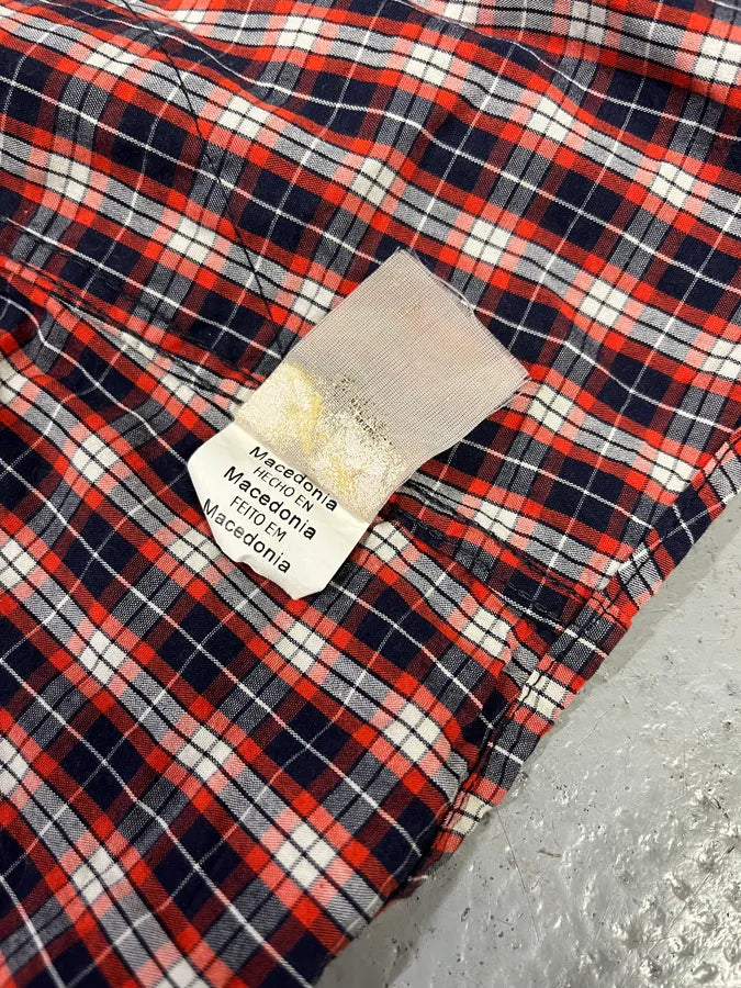 2010s Moschino Overcross Tartan Red Shirt eugaVVL 8