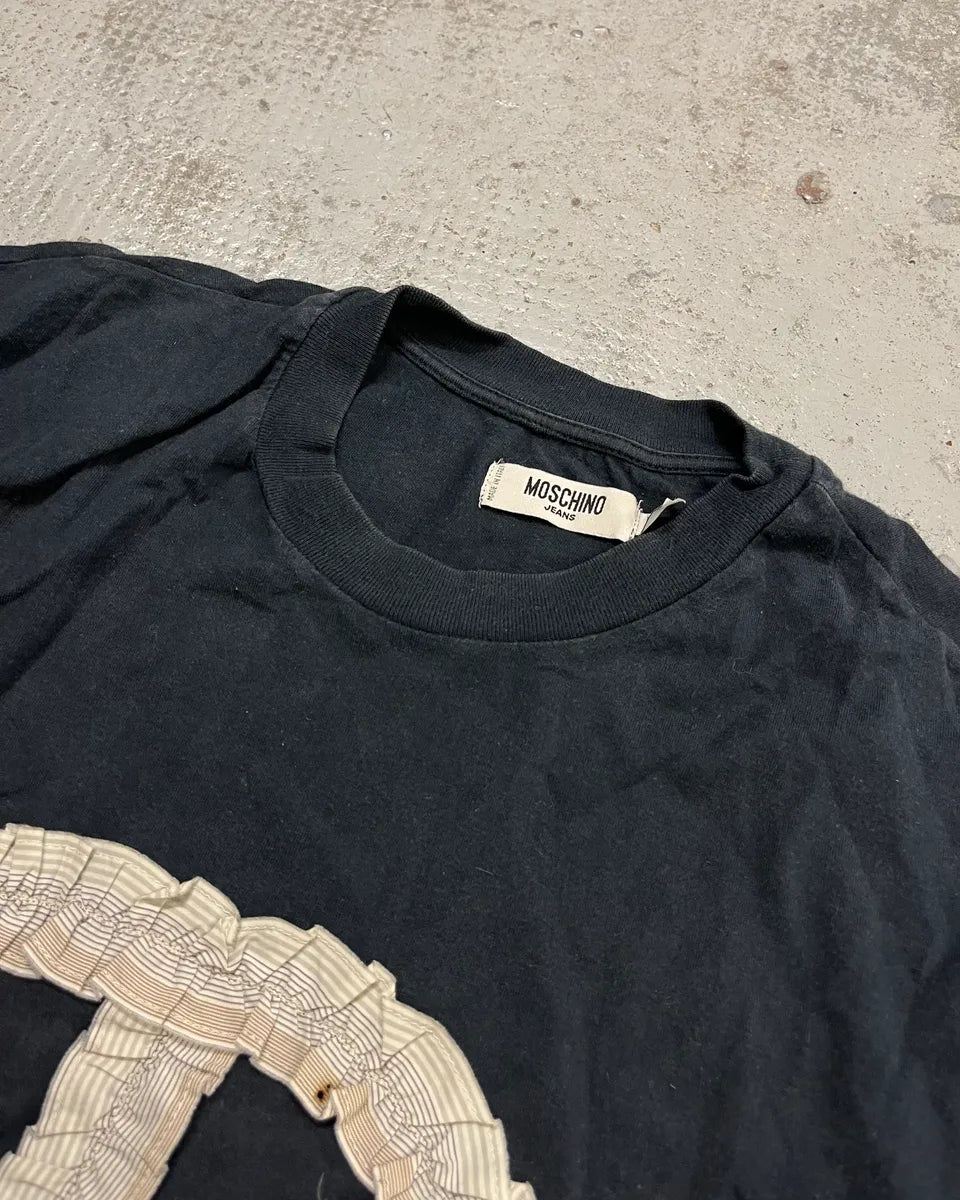 2010s Moschino Relaxed Peace and Love Black T-Shirt fgQkMry 4