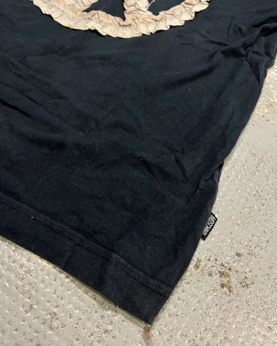 2010s Moschino Relaxed Peace and Love Black T-Shirt fgQkMry 6