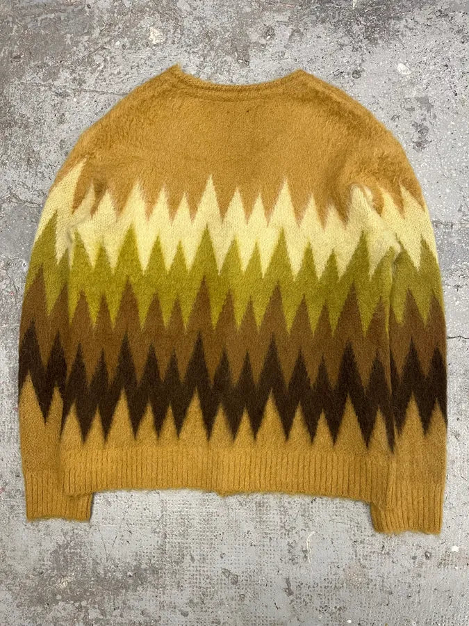 2010s Needles Jacquard Knit Forest Pattern Cardigan iFWPqzr 6