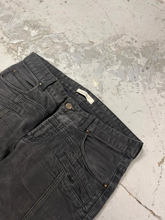 2010s Pierre Balmain Biker Dark Grey Slim Denim Jeans QGrQeKF 5
