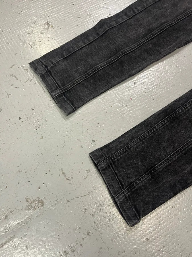 2010s Pierre Balmain Biker Dark Grey Slim Denim Jeans QGrQeKF 6
