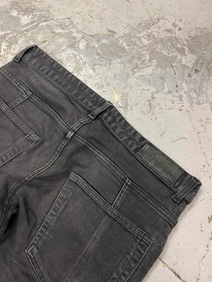 2010s Pierre Balmain Biker Dark Grey Slim Denim Jeans QGrQeKF 9