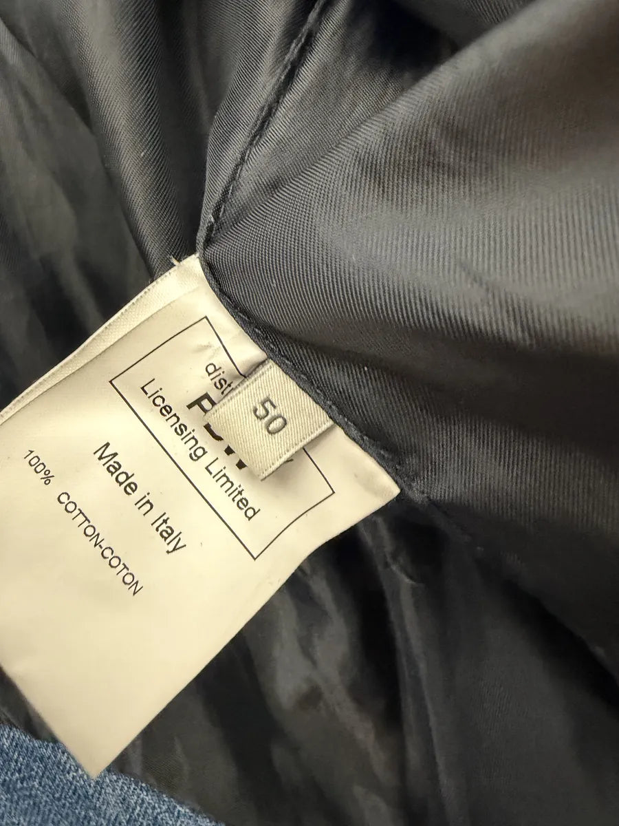 2010s Pierre Balmain Biker Race Blue Denim Jacket kSEmWsF 7