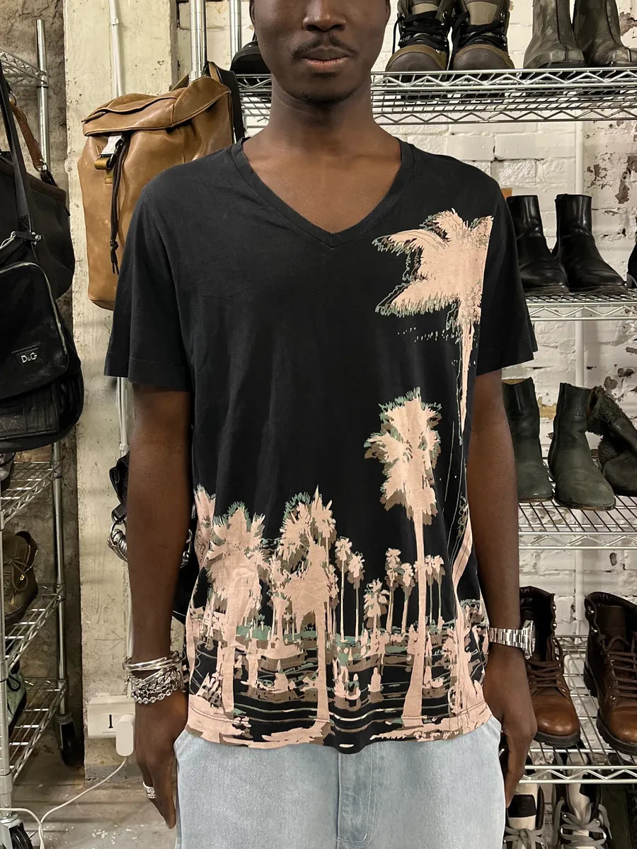 2010s Pierre Balmain Black Palm Trees T-Shirt cKwoTCt 1
