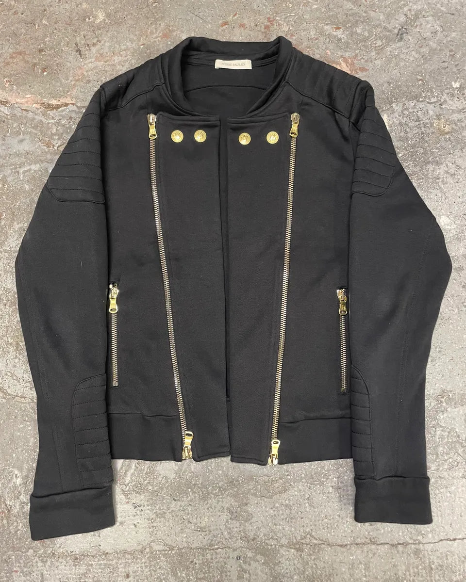 2010s Pierre Balmain Dark Horpist Multi Zips Sweater (S) sHyuueu 0