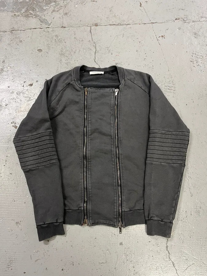 2010s Pierre Balmain Double Zip Horpist Grey Biker Sweater jNqntEp 0