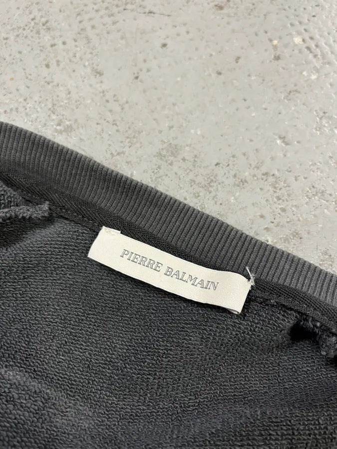 2010s Pierre Balmain Double Zip Horpist Grey Biker Sweater jNqntEp 9
