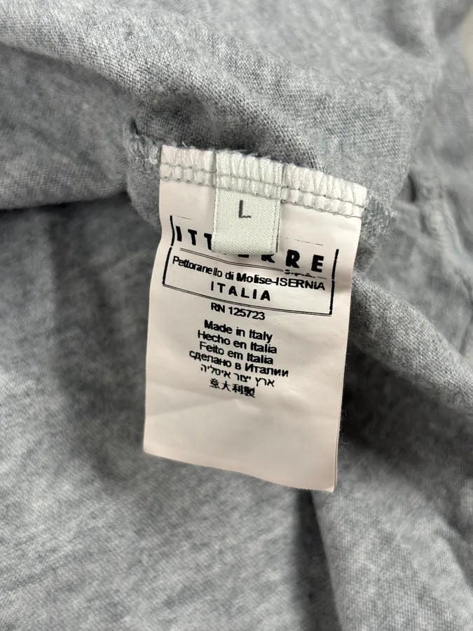 2010s Pierre Balmain Grey Destructured Circle Signature T-Shirt dhZcRRg 8