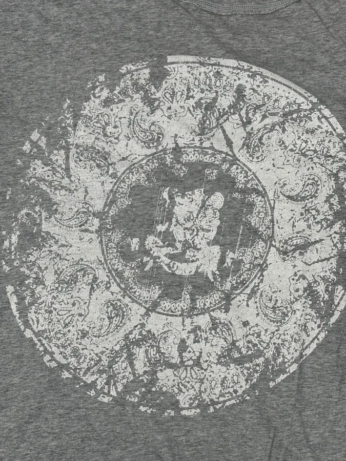 2010s Pierre Balmain Grey Destructured Circle Signature T-Shirt dhZcRRg 6