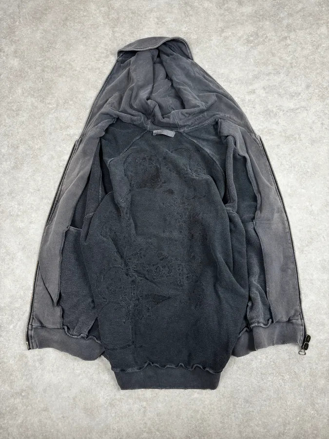 2010s Pierre Balmain Grey Distressed Zip-up Hoodie lTYXowg 6