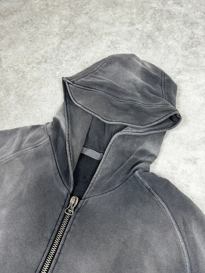 2010s Pierre Balmain Grey Distressed Zip-up Hoodie lTYXowg 4