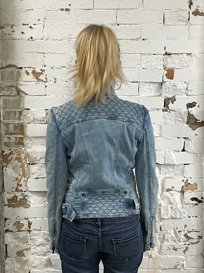 2010s Pierre Balmain Officer Buttoned Blue Denim Jacket FTFbuxJ 1