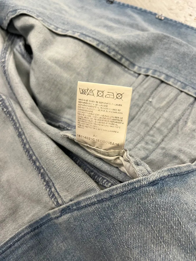 2010s Pierre Balmain Officer Buttoned Blue Denim Jacket FTFbuxJ 12