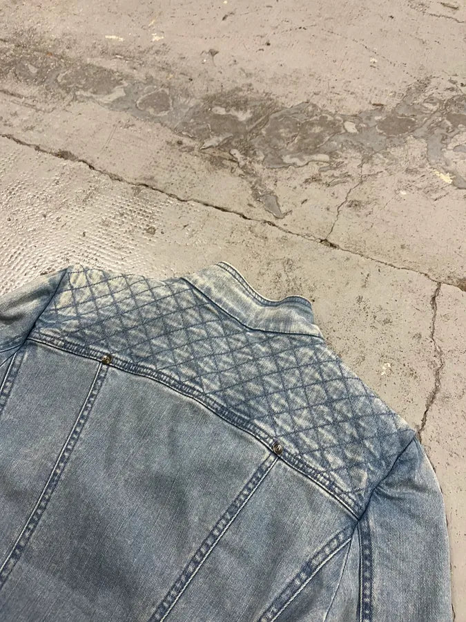 2010s Pierre Balmain Officer Buttoned Blue Denim Jacket FTFbuxJ 7