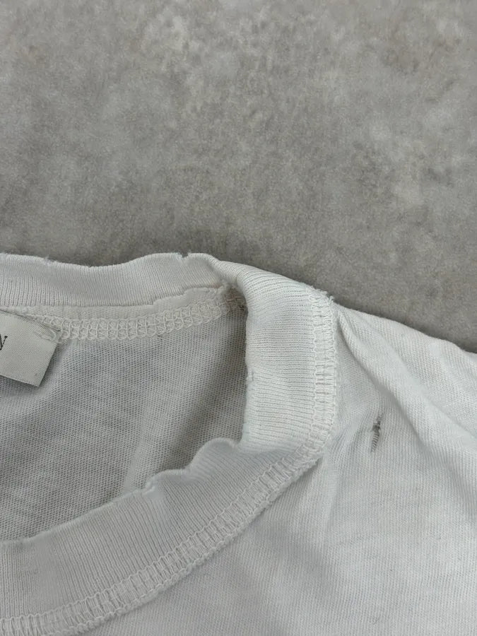 2010s Pierre Balmain White Signature Flag T-Shirt RZdVDRN 7