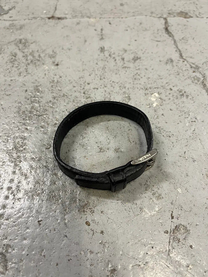 2010s Prada Black Minimalist Leather Bracelet AzhIWSl 1