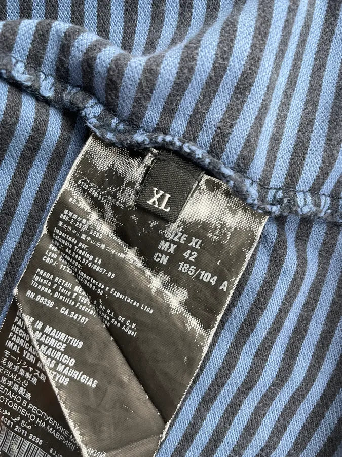 2010s Prada Blue Linea Rossa Striped Polo HnlhDaN 6