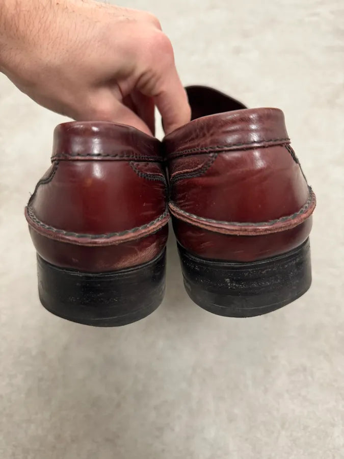 2010s Prada Bordeaux Brown Classy Leather Loafers yKsKCdW 3
