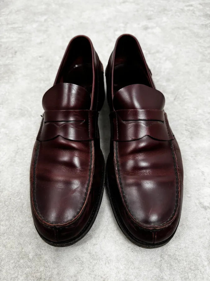 2010s Prada Bordeaux Brown Classy Leather Loafers yKsKCdW 2