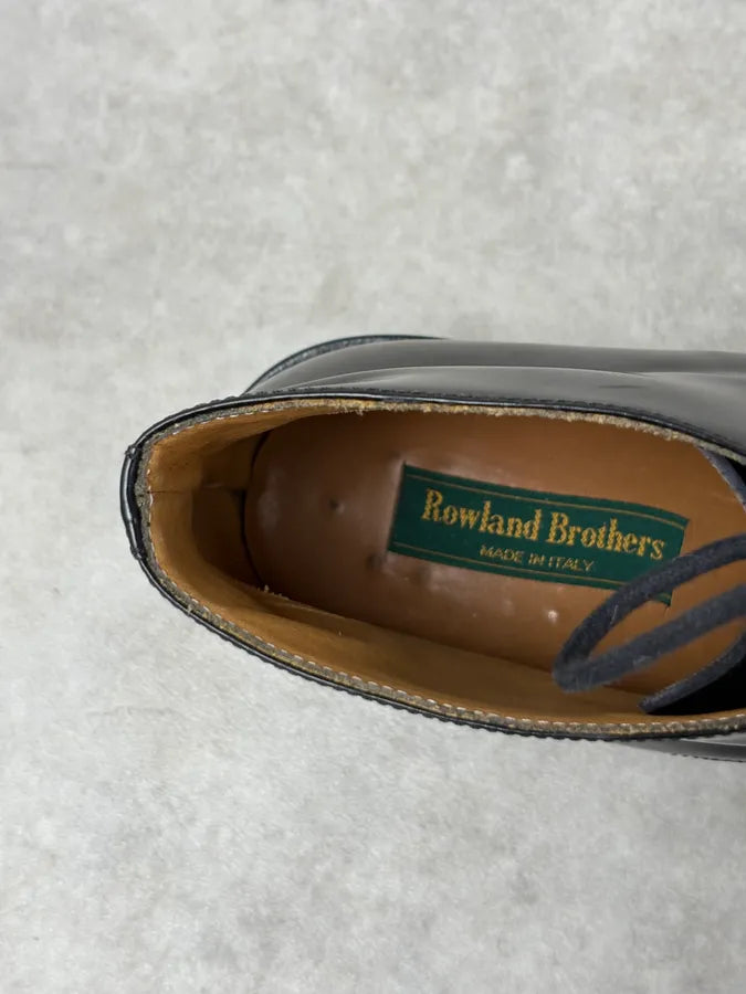 2010s Prada Classy Black Leather Derby Shoes nWQVGUX 7