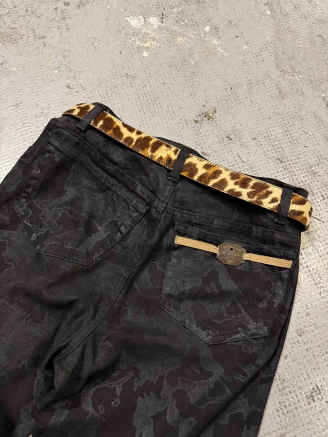 2010s Prada Golden Dragon Snake Battle Buckle Cow Leather Belt bsEbHgW 4