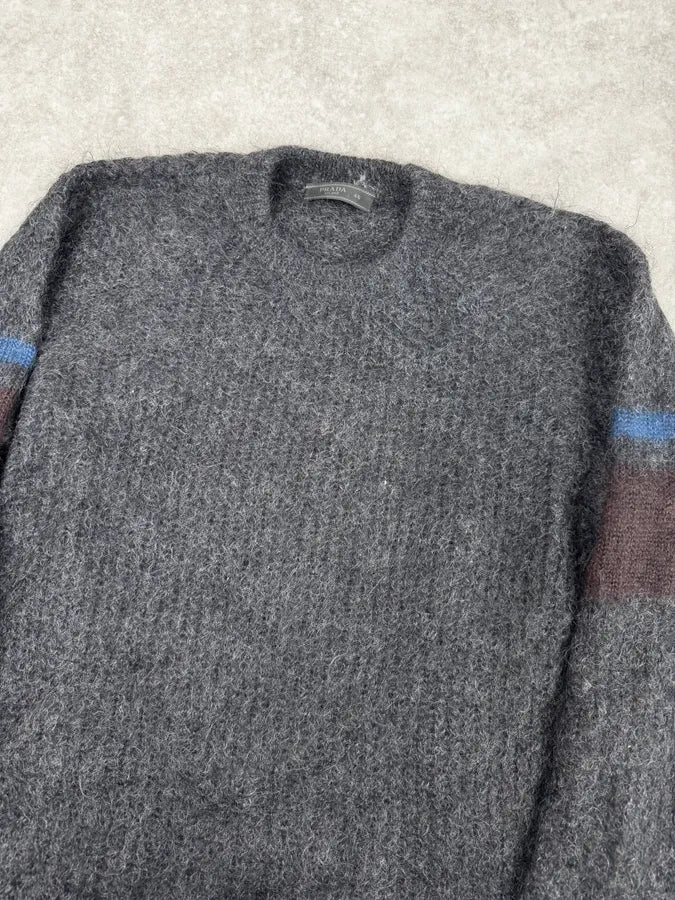 2010s Prada Grey Alpaca Cozy Sweater RjoDXED 4