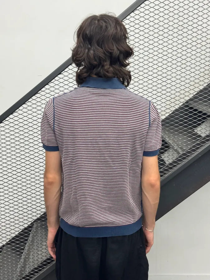 SS2018 Prada Navy & Red Striped Polo oRetOJP 2
