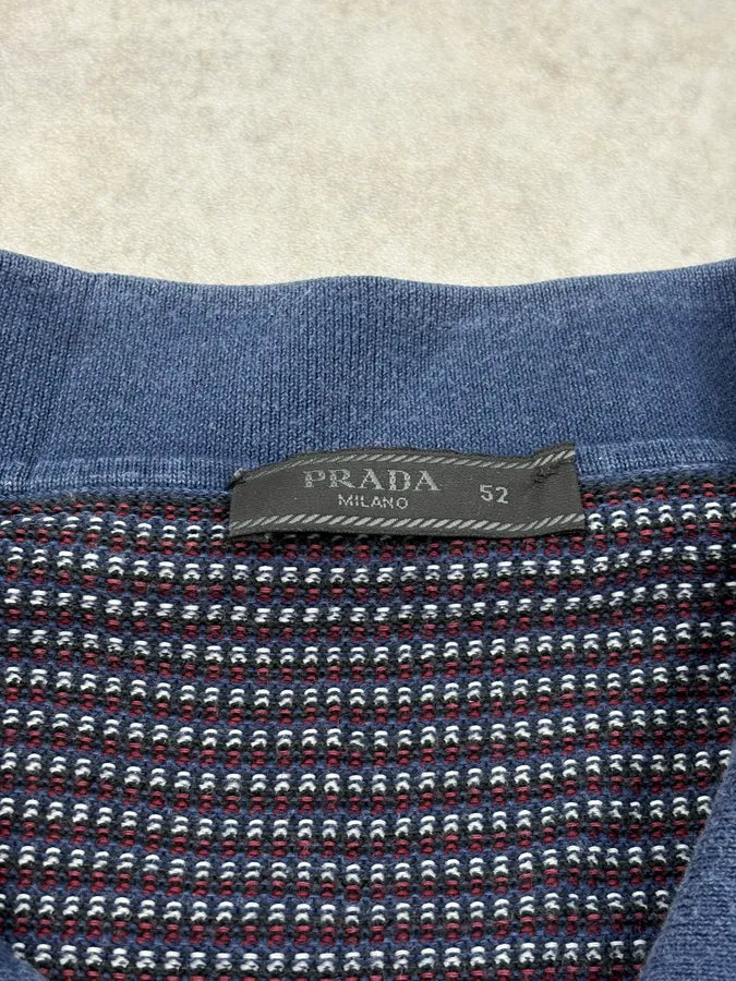 SS2018 Prada Navy & Red Striped Polo oRetOJP 8