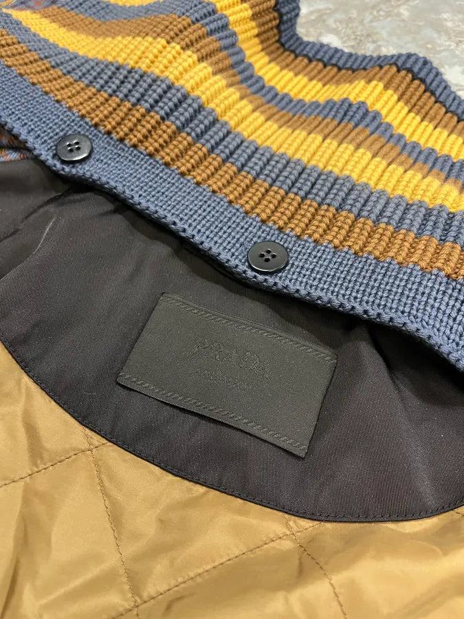 2010s Prada Wool Checkered Detachable Colar Jacket lzqTulL 10