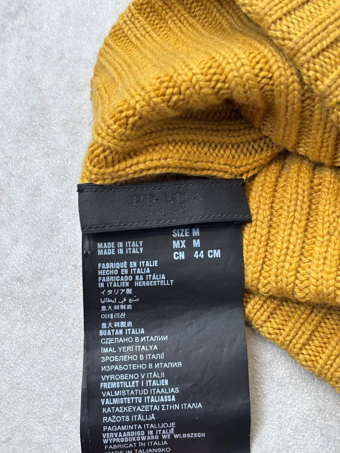 2010s Prada Yellow Cashmere Beanie sGzSDZL 7