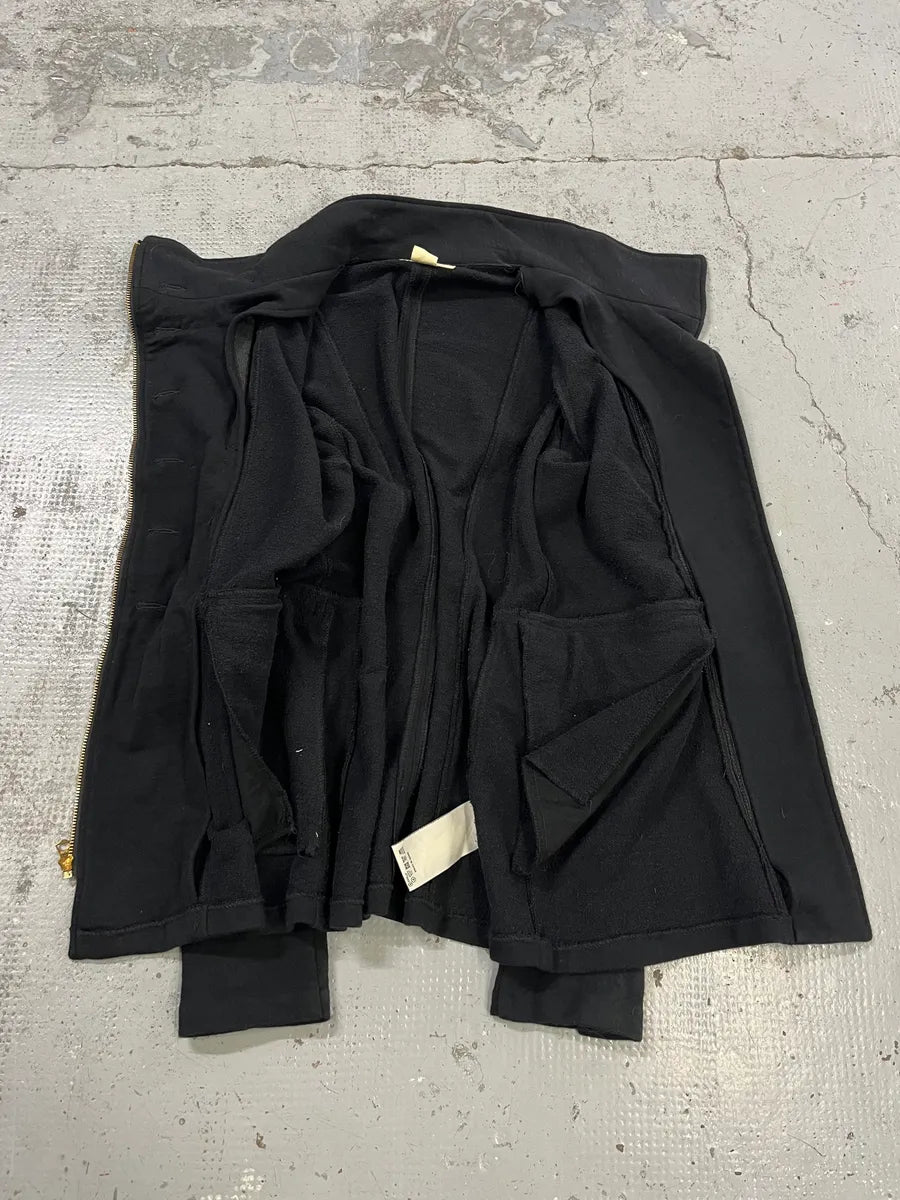 2010s Ralph Lauren Asymmetrical Zip Buttoned Officer Black Jacket SKLzSzU 7