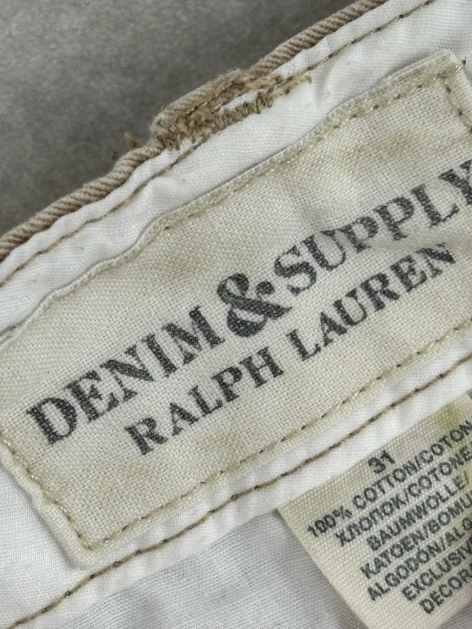 2010s Ralph Lauren Beige  American Flag Distressed Shorts fVdxoIE 10