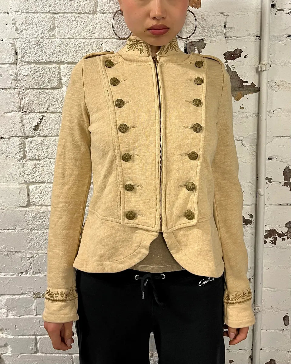 2010s Ralph Lauren Beige Buttoned Officer Jacket TpFWAKu 1