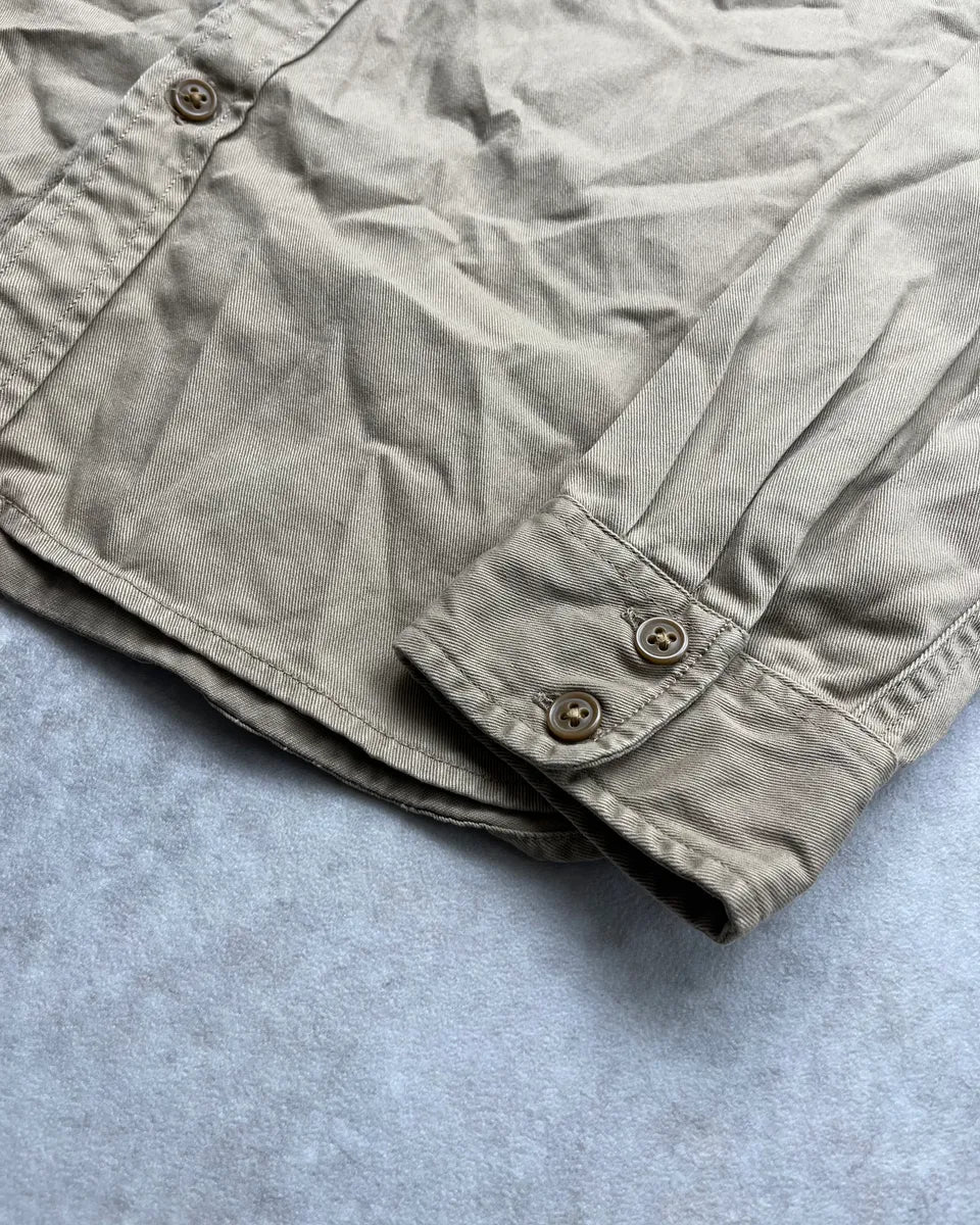 2010s Ralph Lauren Beige Distressed US Flag Shirt TwyCIDK 7