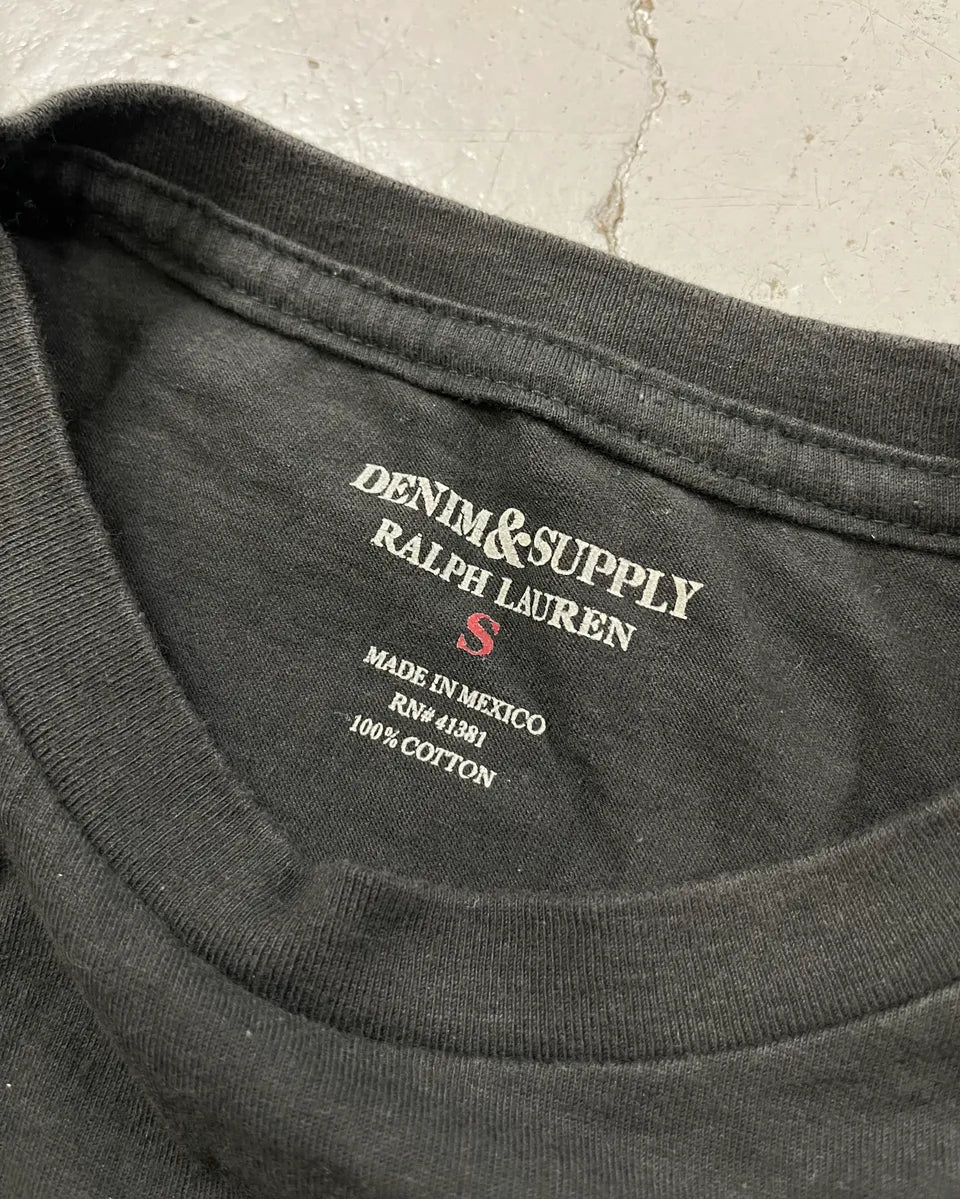 2010s Ralph Lauren Black Distressed American Flag T-Shirt NXbqPLt 8