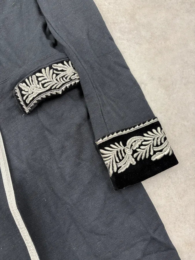 2010s Ralph Lauren Black Napoleon Officer Embroidered Long Jacket vRYYVNu 7