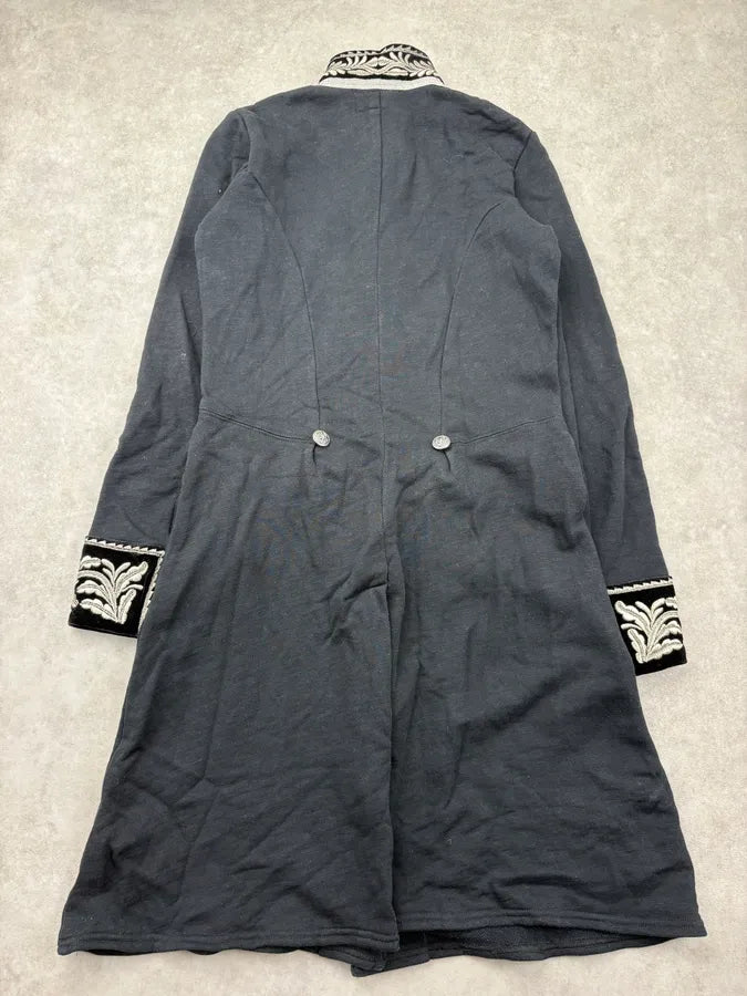 2010s Ralph Lauren Black Napoleon Officer Embroidered Long Jacket vRYYVNu 5