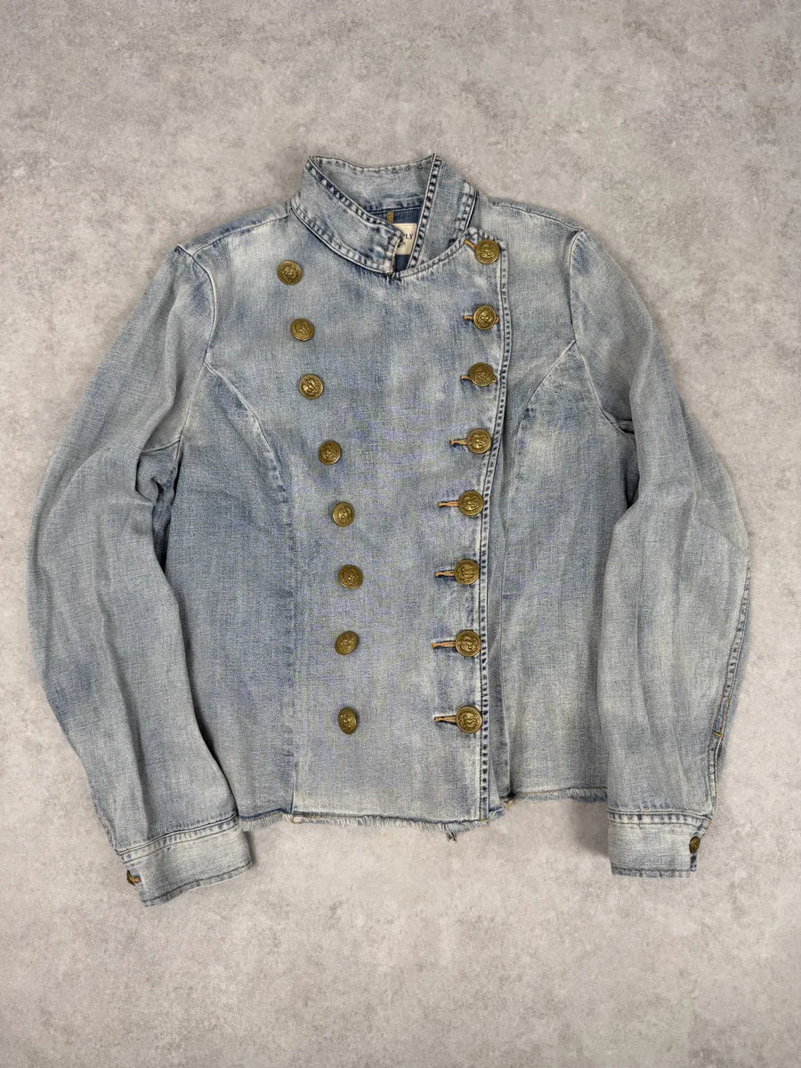 2010s Ralph Lauren Blue Denim Officer Napoleon Jacket JFBmklN 2