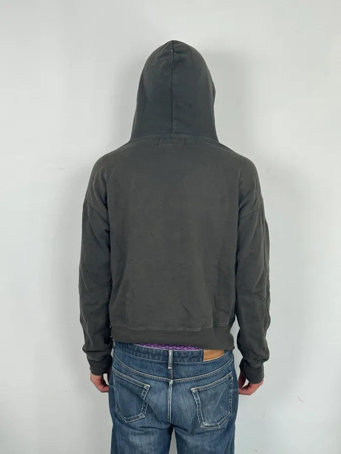 2010s Ralph Lauren Dark Grey USA Flag Buttoned Hoodie itzeAfx 2
