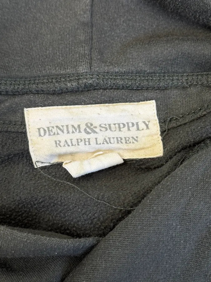 2010s Ralph Lauren Dark Grey USA Flag Buttoned Hoodie itzeAfx 8